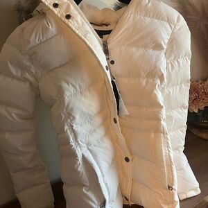 Tommy Hilfiger Cream Puffer Jacket